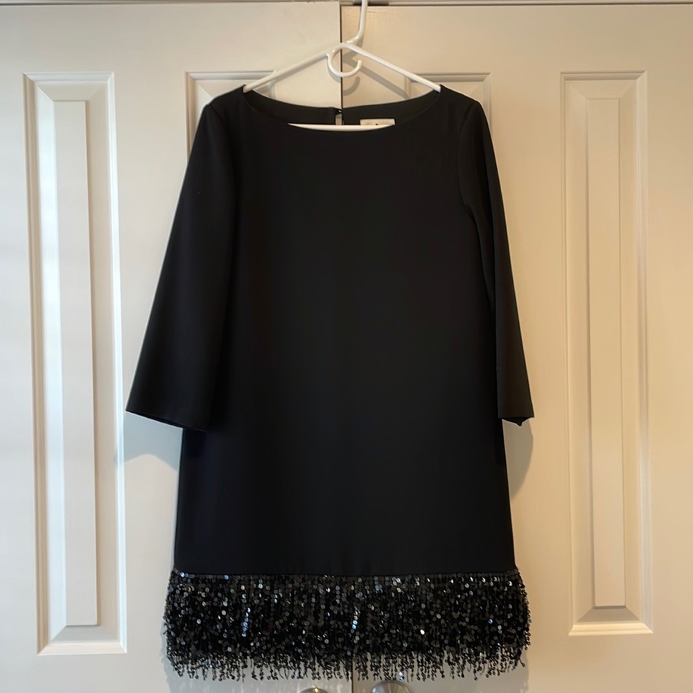 Kate Spade black with sequenced party dress (knee length)